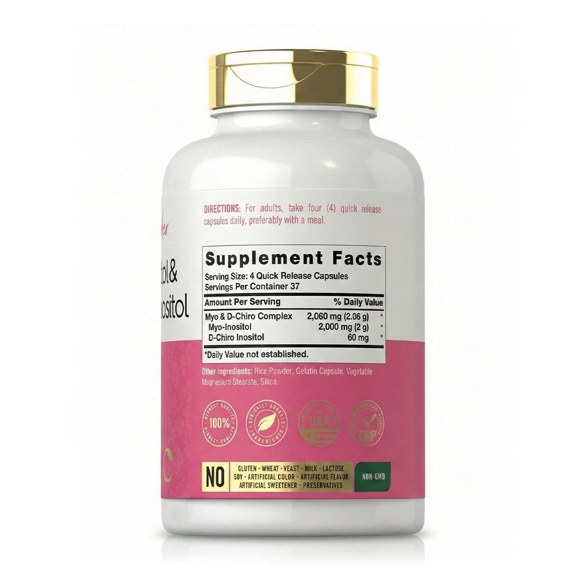 VITAMINA - Myo-Inositol & D-Chiro Inositol 2060 mg (150 Cápsulas) - Carlyle