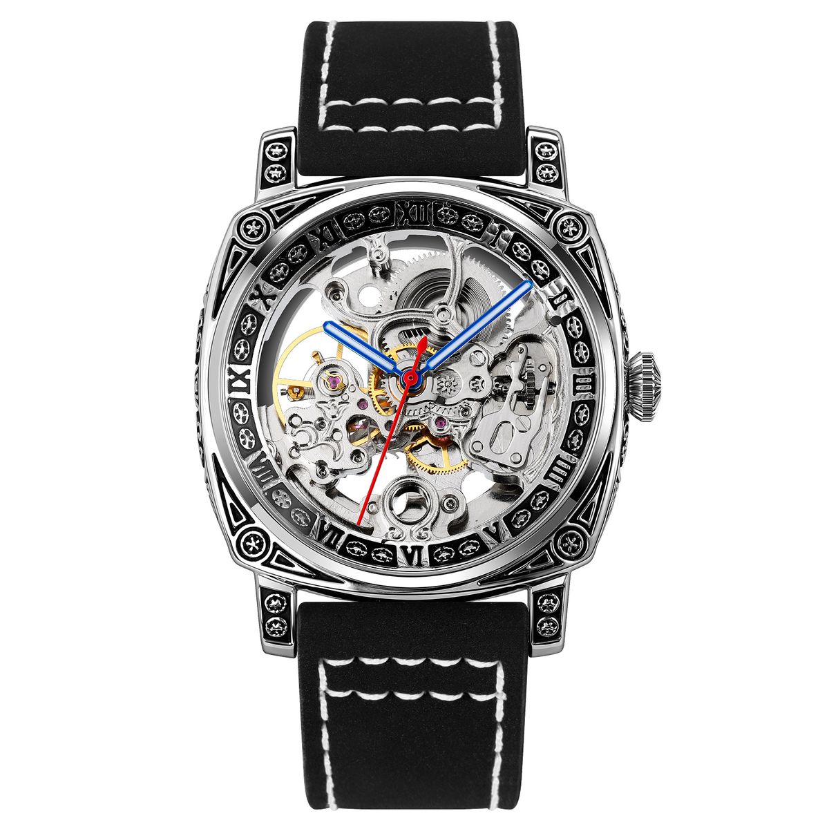 SKMEI - Reloj Skmei 9271 MECANICO Tourbillon AUTOMATICO Correa Cuero