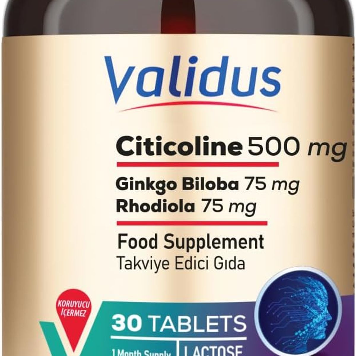 GENERICO - Validus Citicoline 100 mg Citicolina en tabletas