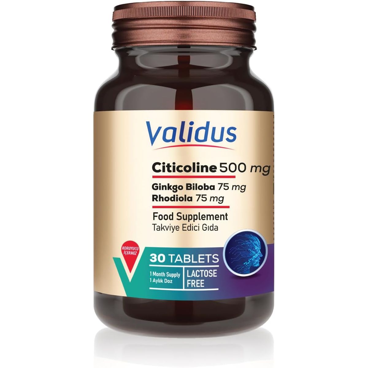 GENERICO - Validus Citicoline 100 mg Citicolina en tabletas