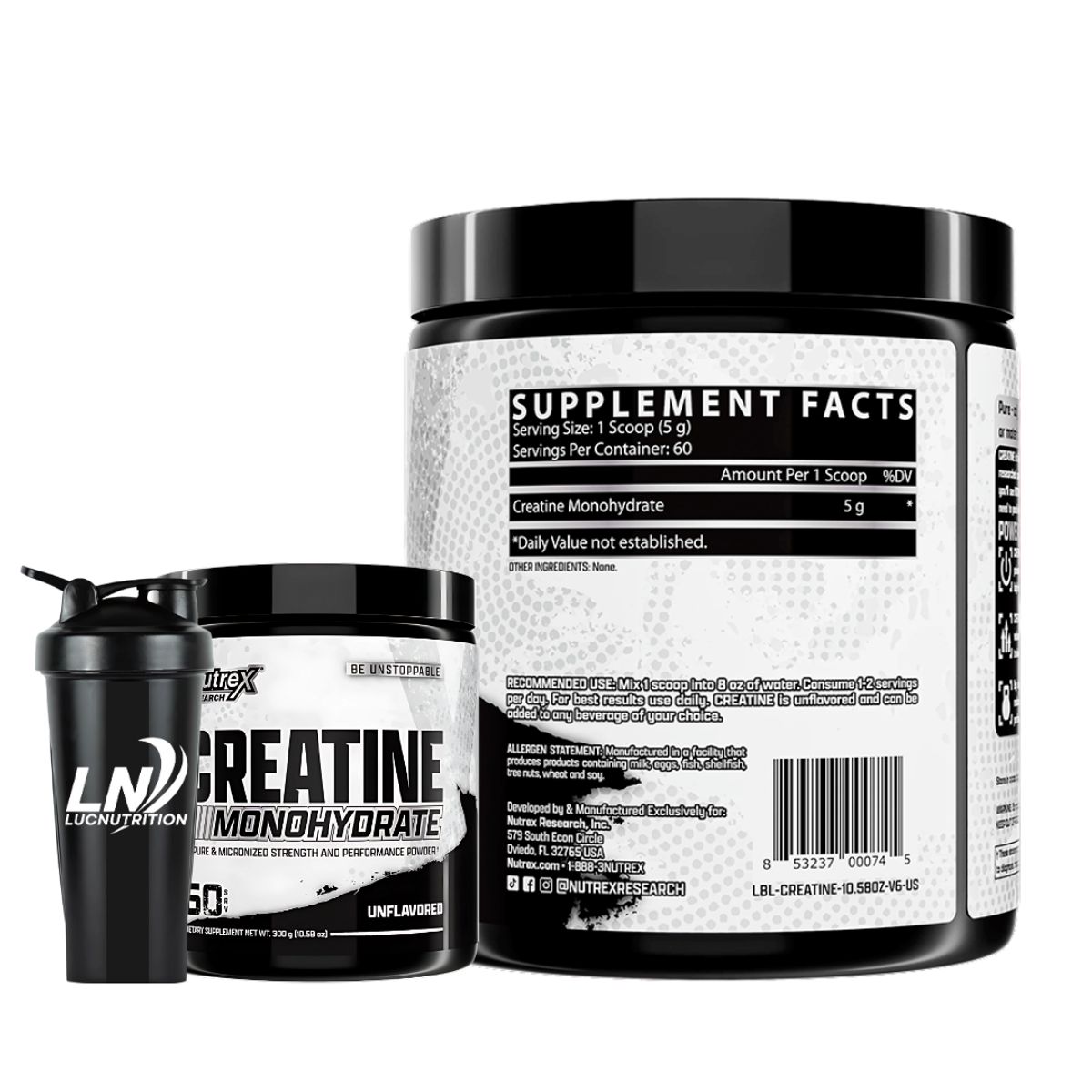 NUTREX RESEARCH - Creatina Nutrex Research 300 g + Omega 3 Herbalmax 1400 mg - 100 Cápsulas