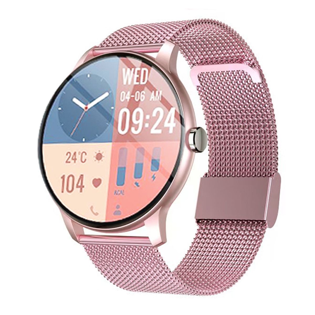 TOUMI - Smartwatch Toumi Watch Fit Pro Rosa Bluetooth Deportivo
