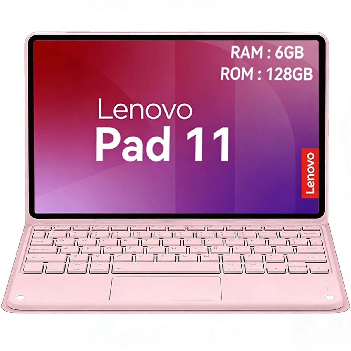 LENOVO - Tablet Lenovo Pad 11 2025 6+128GB 11" WIFI 2.5K-Gris+Teclado Rosa