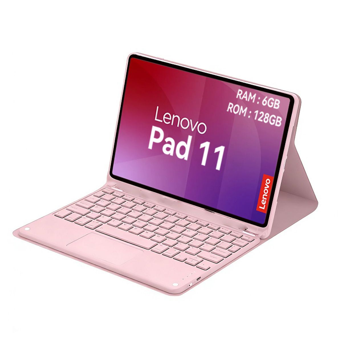 LENOVO - Tablet Lenovo Pad 11 2025 6+128GB 11" WIFI 2.5K-Gris+Teclado Rosa