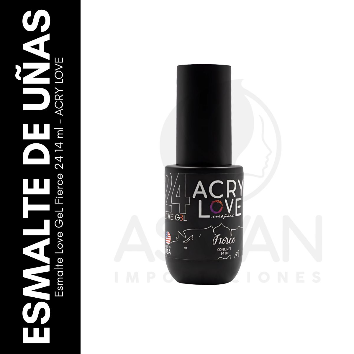GENERICO - Esmalte Love GeL Fierce 24 14 ml - ACRY LOVE