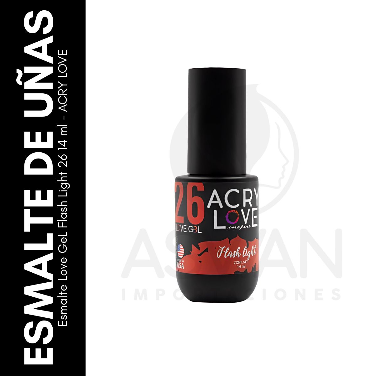 GENERICO - Esmalte Love GeL Flash Light 26 14 ml - ACRY LOVE