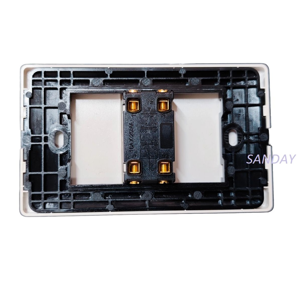 GENERICO - INTERRUPTOR CONMUTADOR DE 4 VIAS SIMPLE PLACA BLANCA Y DADO BLANCO SANDAY