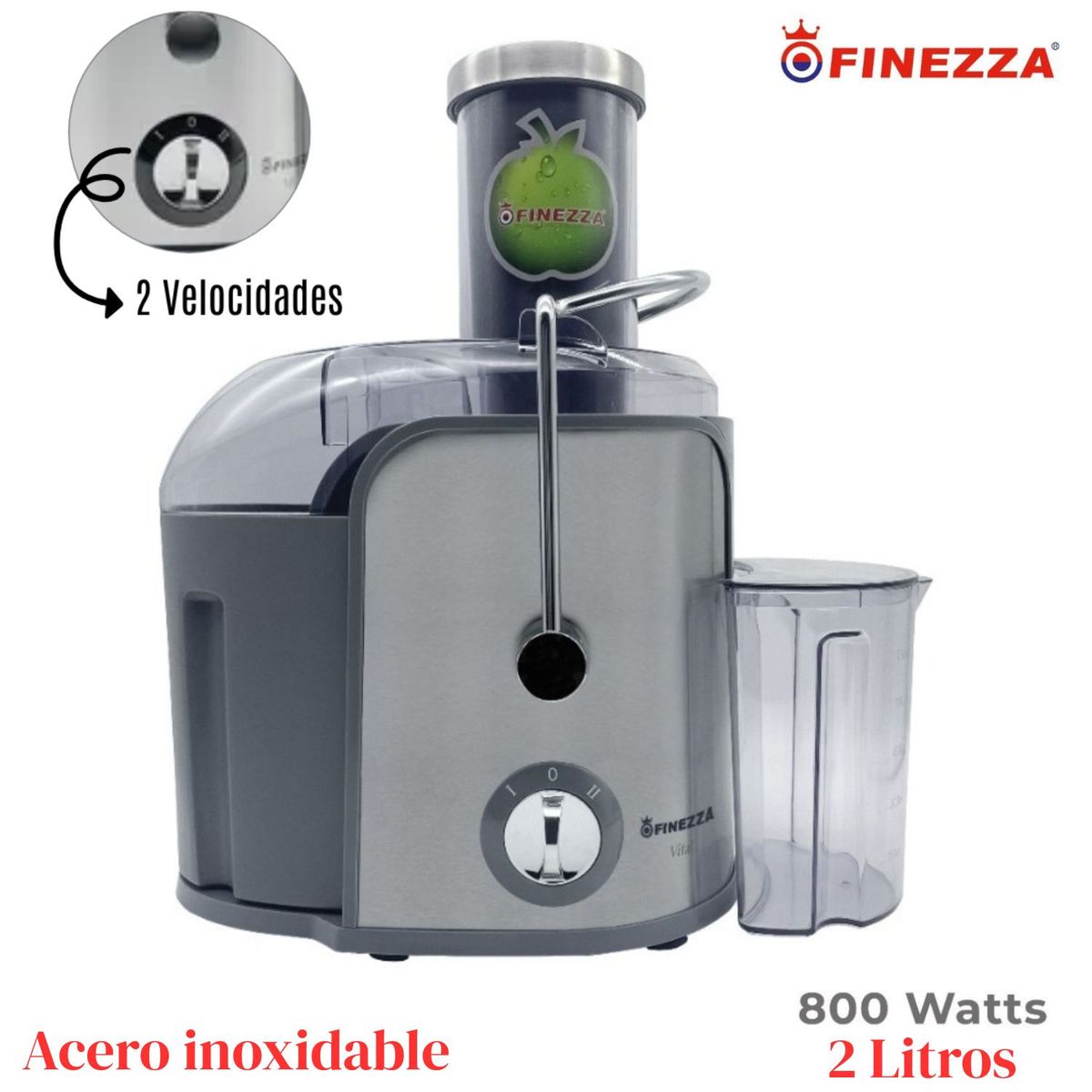 FINEZZA - Extractor de Jugo Finezza FZ-A6251EX 800 W Gris 2 velocidades