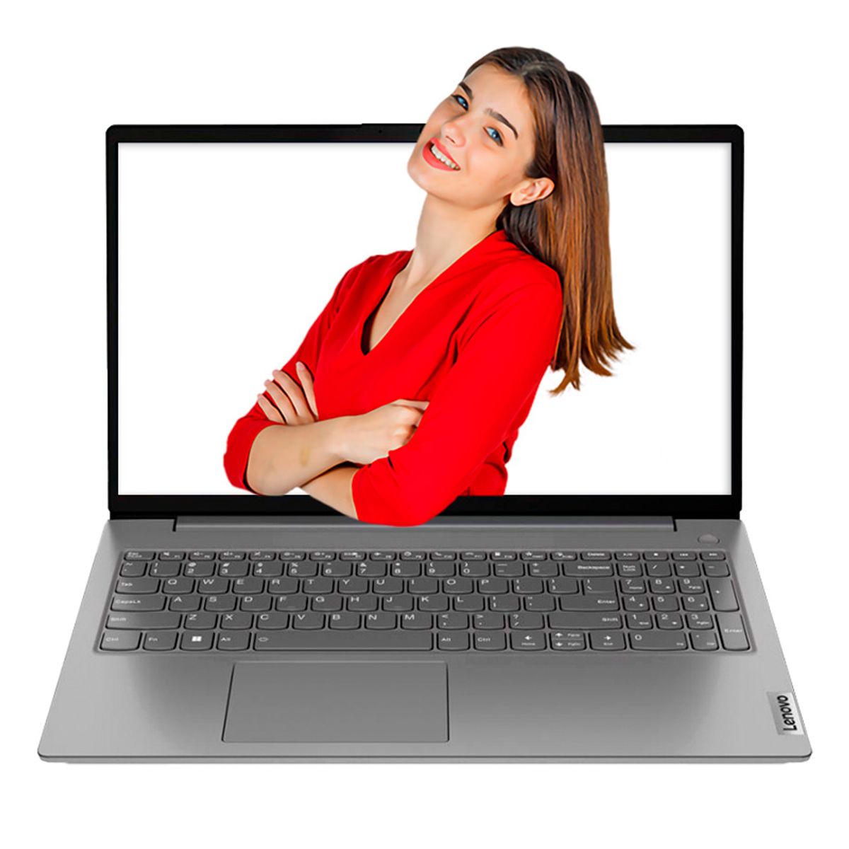 LENOVO - Laptop LENOVO V15 G4 AMN AMD Ryzen 5 7520U 8GB LPDDR5 RAM 256GB Gris