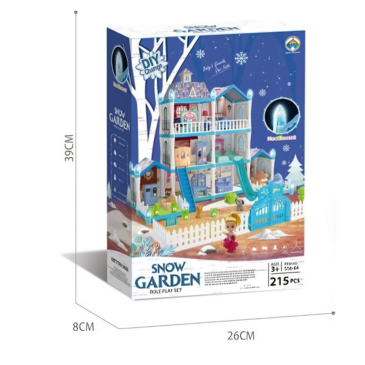 GENERICO - Juguete Casita De Muñecas Armable Para Niñas 215 Piezas