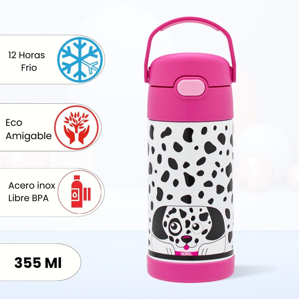 Tomatodo Termico para Niños Funtainer Dalmata 355 Ml, marca THERMOS - Foto Principal