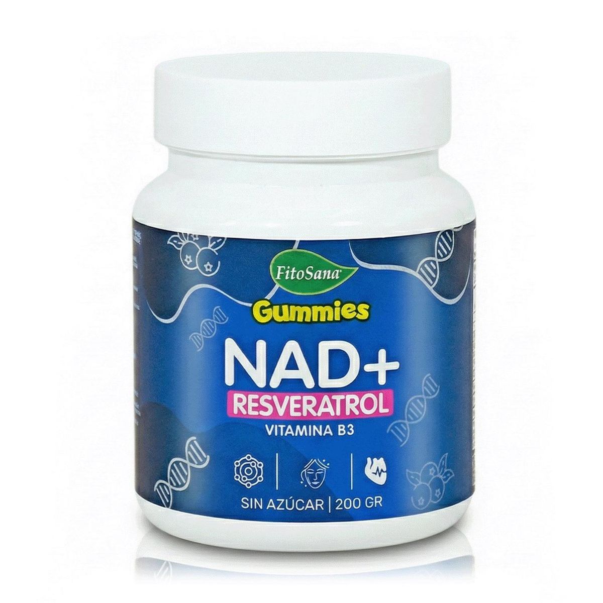 FITOSANA - NAD + Resveratrol en Gomitas Sin Azúcar (200 g) - Fitosana