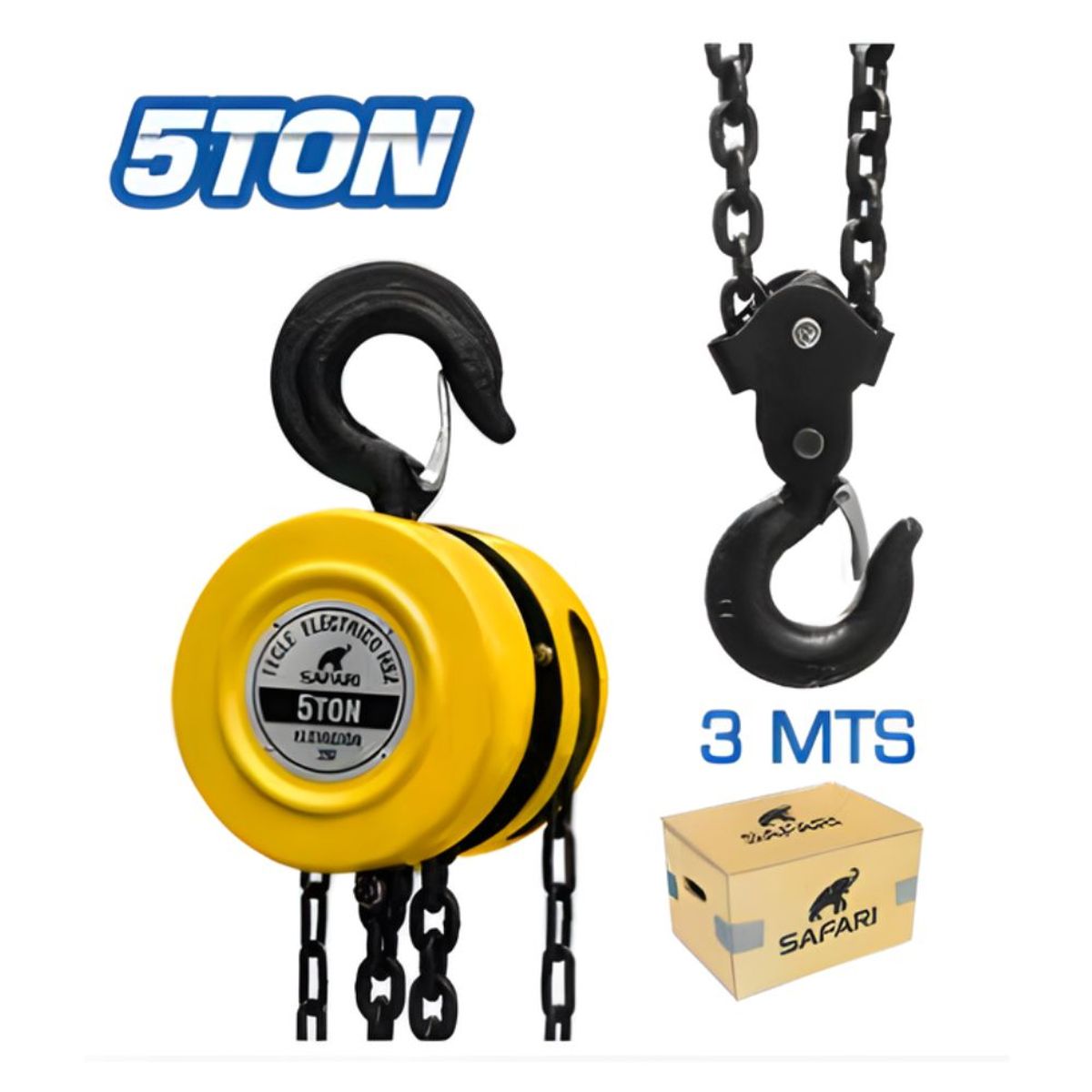 GENERICO - Tecle de Cadena de 5 Tonelada 3M Safari