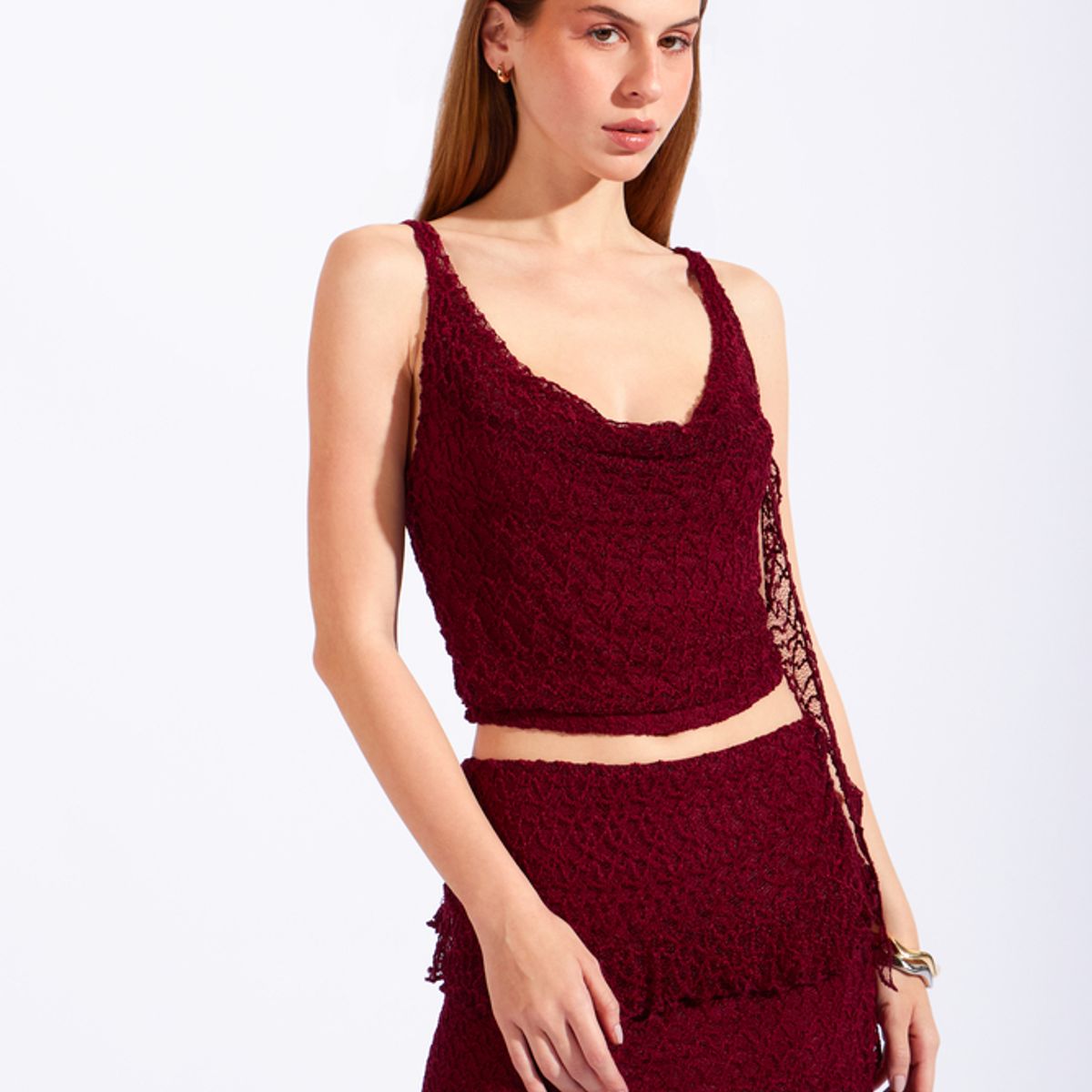 LUVARO - Top Textura Volantes