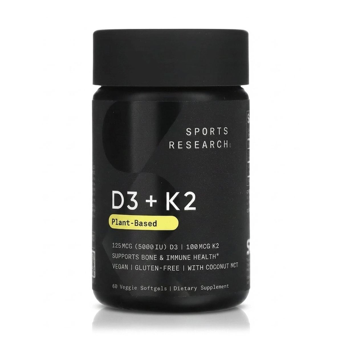 VITAMINA - Vitamina D3 + K2 125 mcg/100 mcg (60 Softgels) - Huesos Fuertes - Sports Research