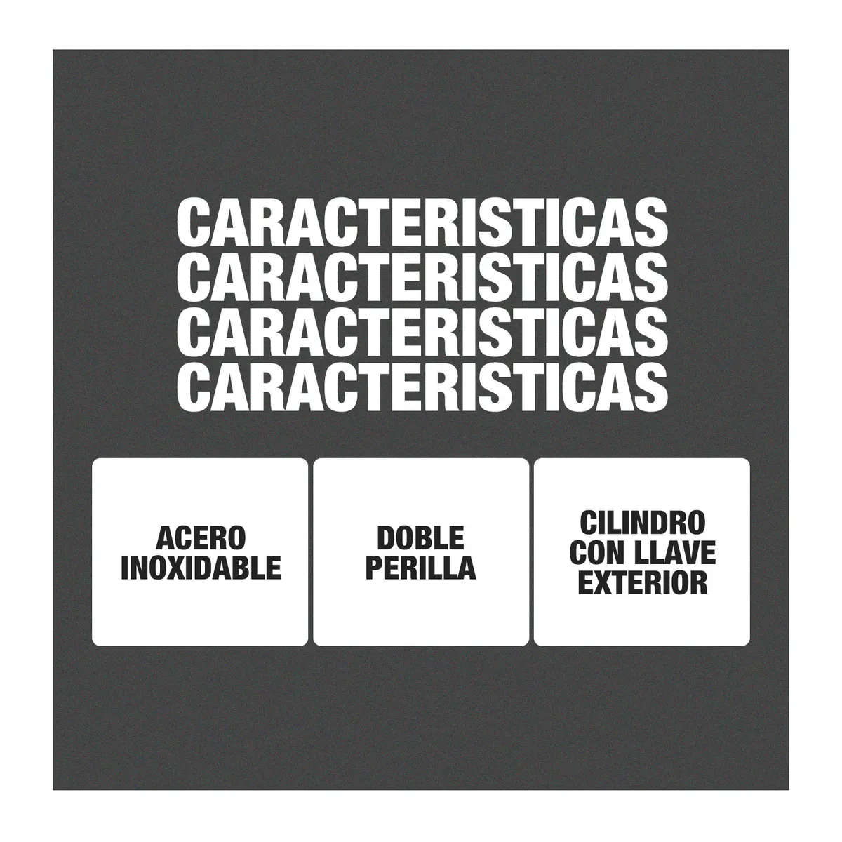 GENERICO - Cerradura Tipo Perilla Acero Inoxidable Diseño Moderno