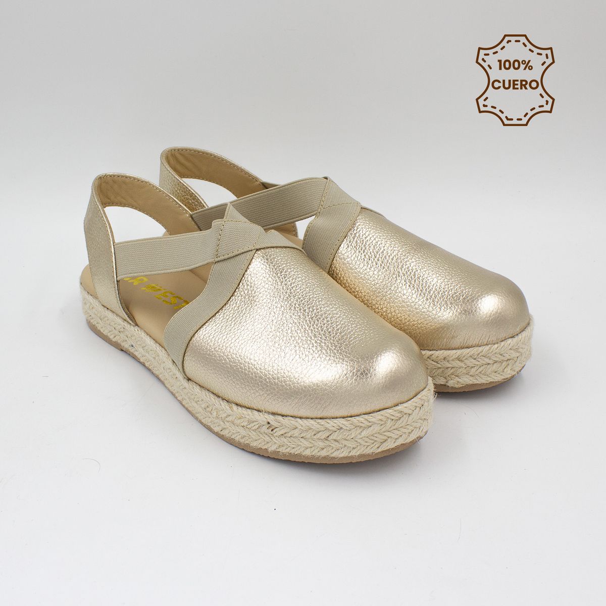 FAR WEST - Sandalias Plataforma Mujer Micaelas-2601 Cuero Dorado