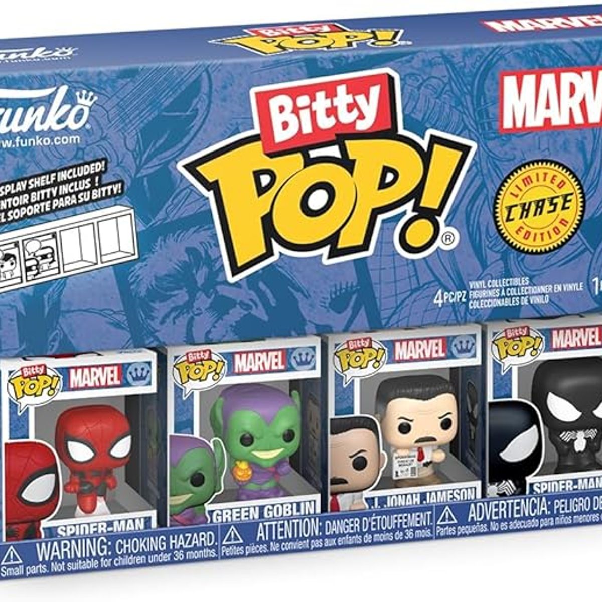 FUNKO - Bitty Pop: Spider-Man Marvel Comics coleccionable 4 Pack