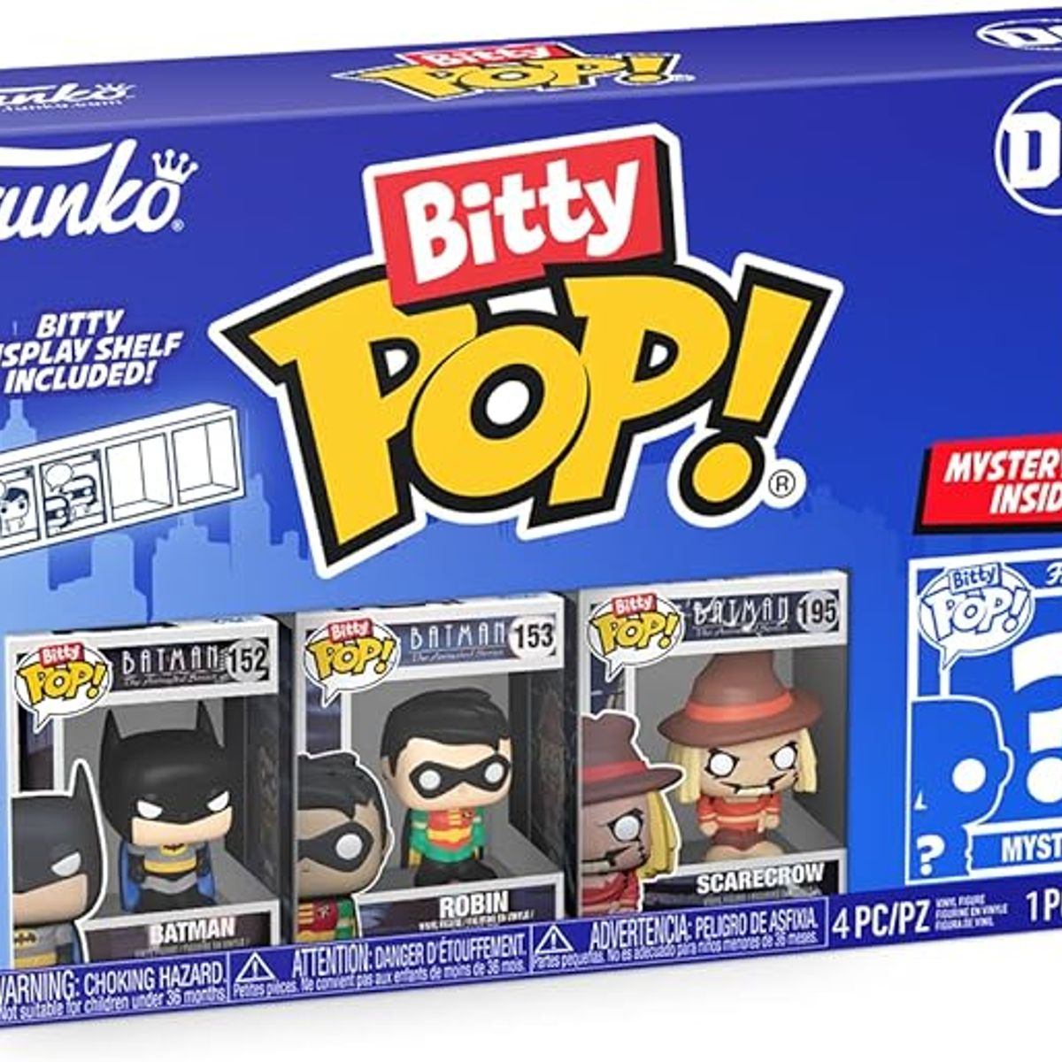 FUNKO - Bitty Pop DC - Batman paquete de 4 DC Comics coleccionables