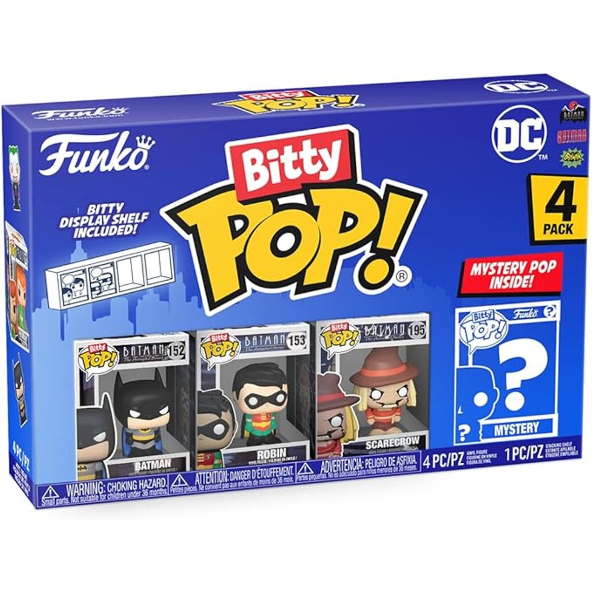 FUNKO - Bitty Pop DC - Batman paquete de 4 DC Comics coleccionables