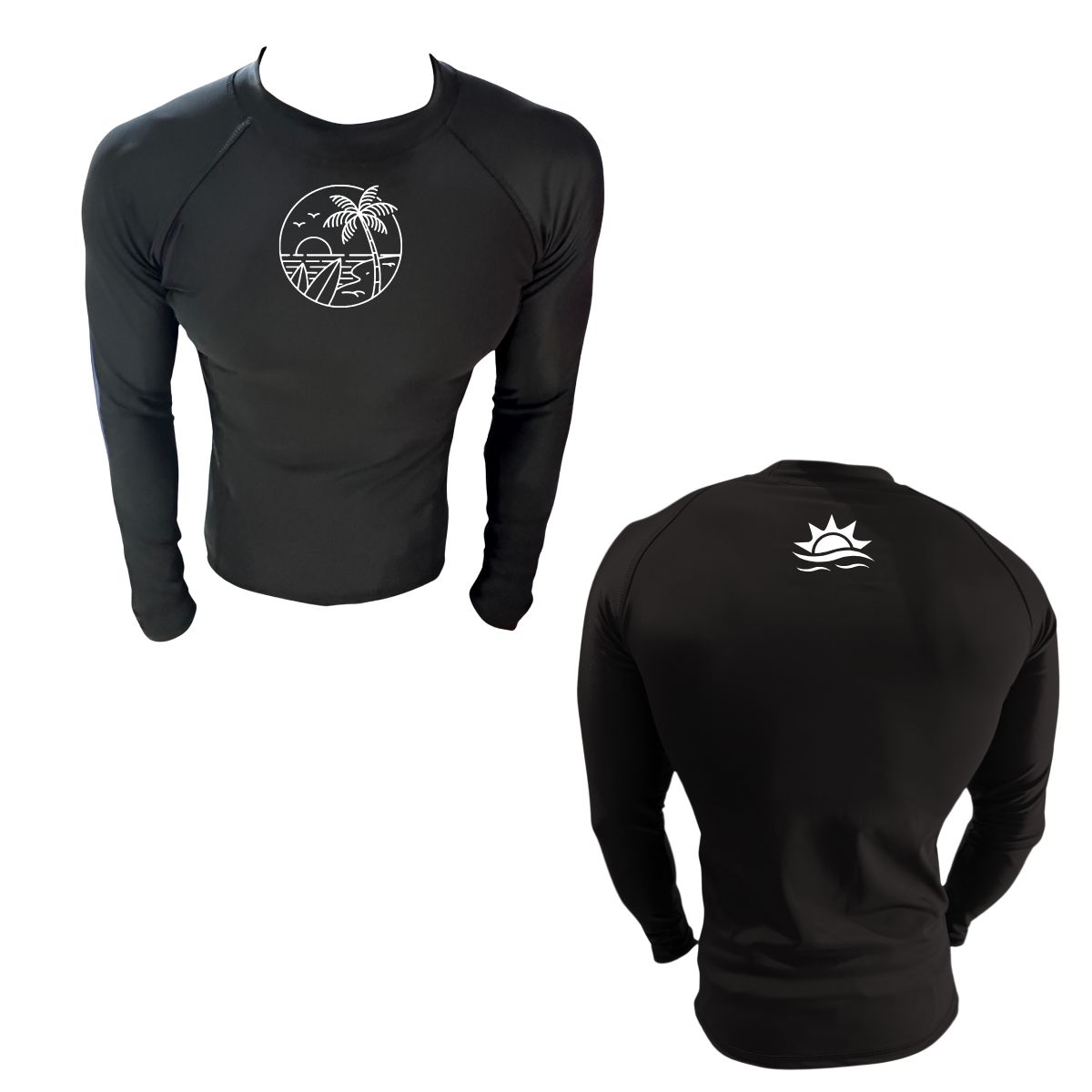 AQUA&MODA - LICRA CON PROTECCION UV AQUAMODA LAMPNLBR1 PALMERA UNISEX NEGRO LOGO BLANCO REFLECTIVO