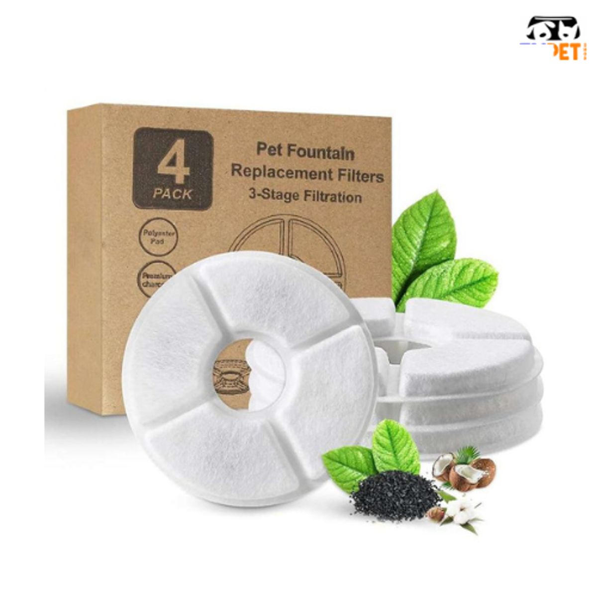 TUPET SHOP - Filtro de Fuente de Agua Circular x 4 Und
