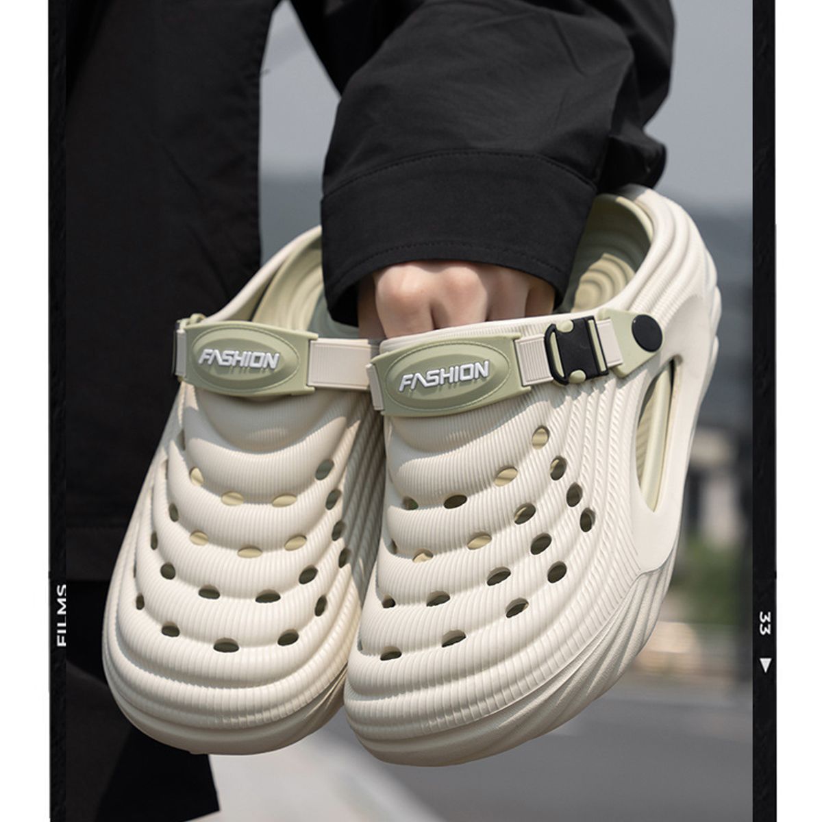 TIOZONEY - Sandalias para hombre -Verde