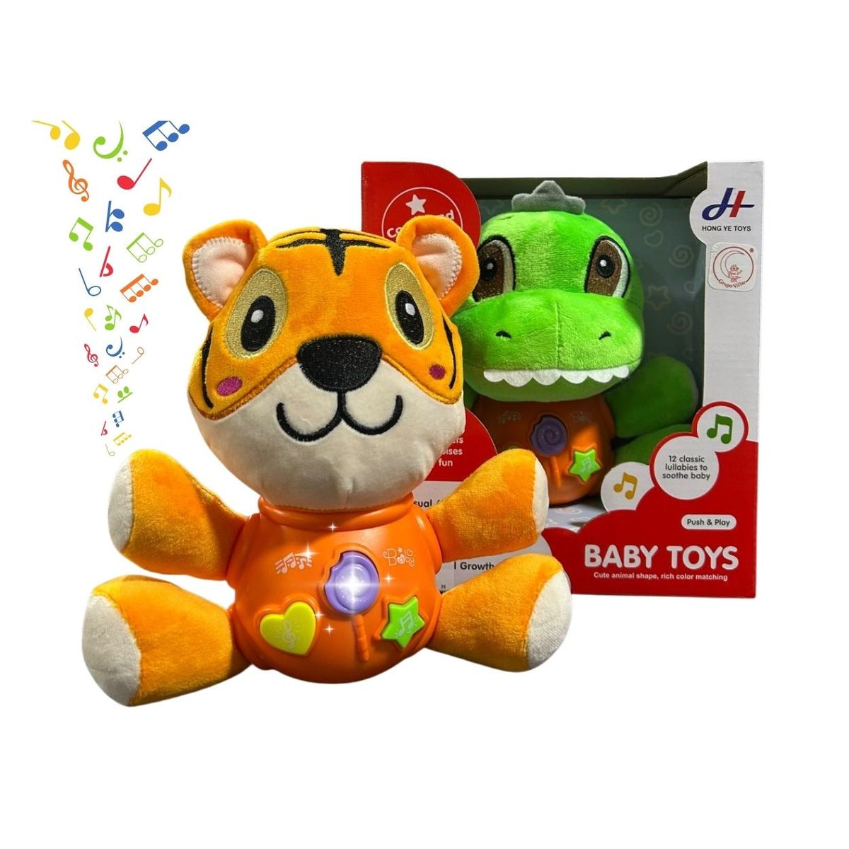 GENERICO - Juguete Peluche Interactivo Musical con Luces para Bebés - Modelo Aleatorio