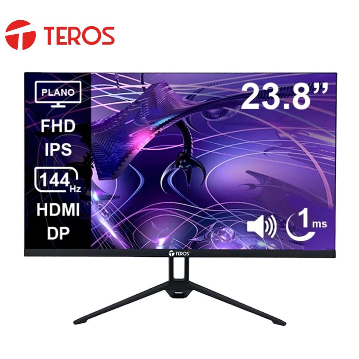 TEROS - MONITOR TEROS IPS TE-2417S 23.8 144HZ/ 1MS/ FHD / HDMI/ DP/ VESA/ FREE