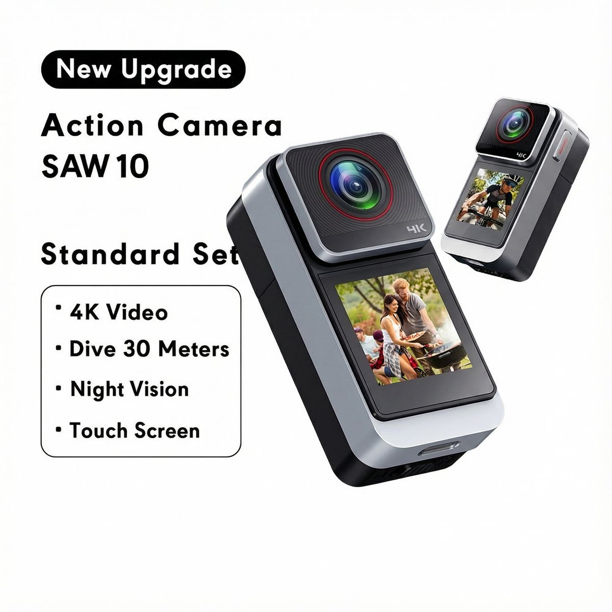 RENVMEXY - SAW10 Cámara 4K Sumergible 30m + Regalo Tarjeta 64GB  ¡Compra Ahora