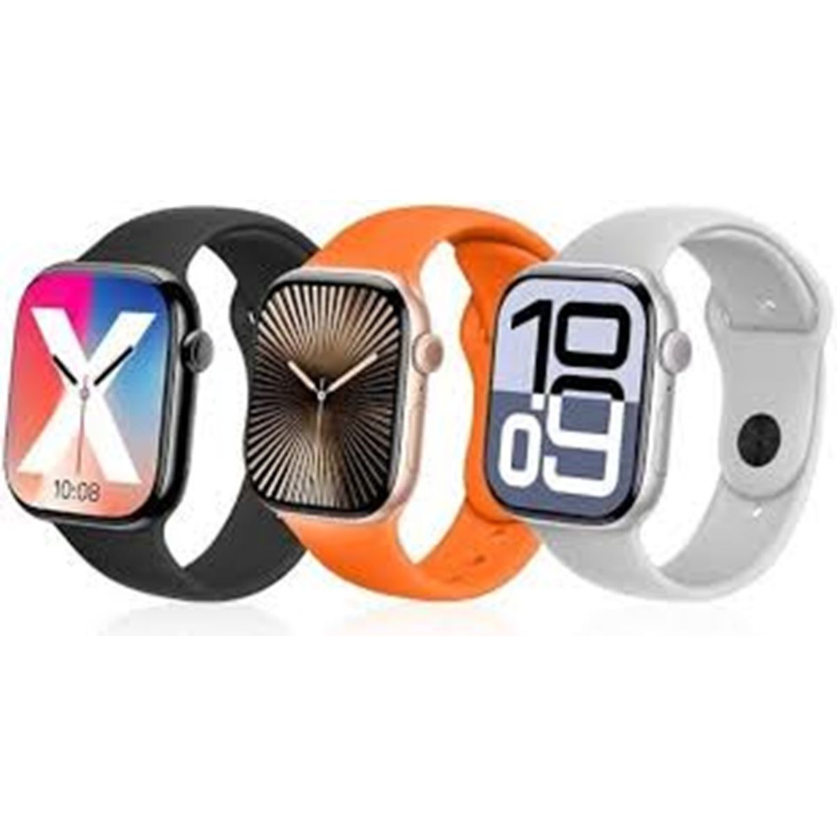 GENERICO - Smartwatch KW53 MAX Audifono Con 7 correas  Plata