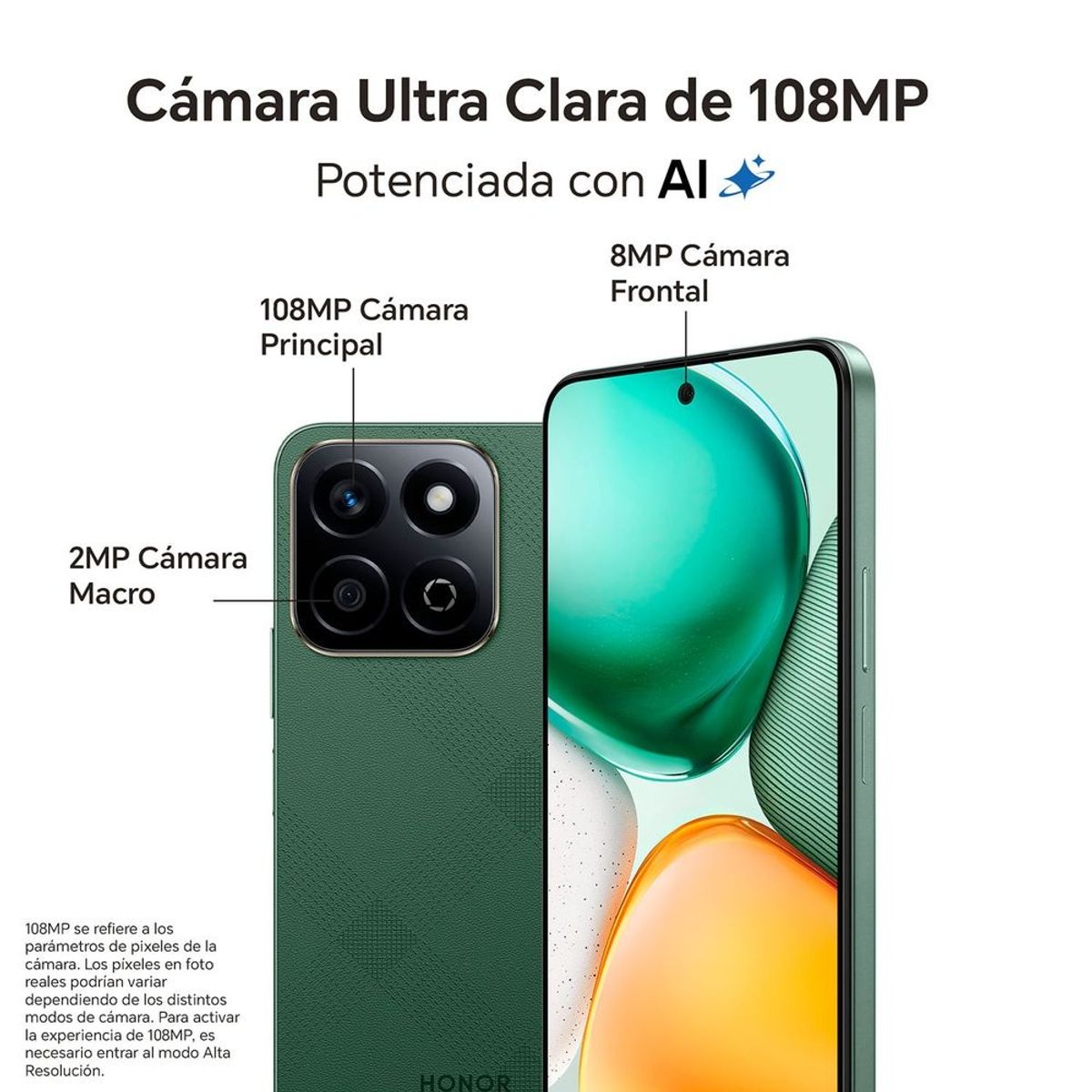 HONOR - SMARTPHONE HONOR PLAY 9T 16GB RAM 8GB +8GB EXT+ 256GB ROM CAMARA 108MPX 677 QUALCOMM  GREEN