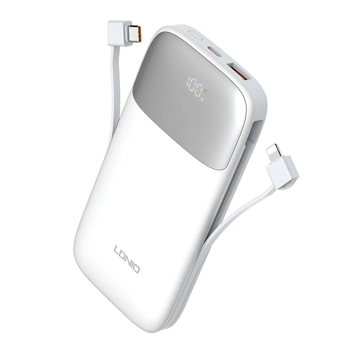 LDNIO - Power Bank Bateria Externa Ldnio Pq19 Digital De 10000mah Blanco