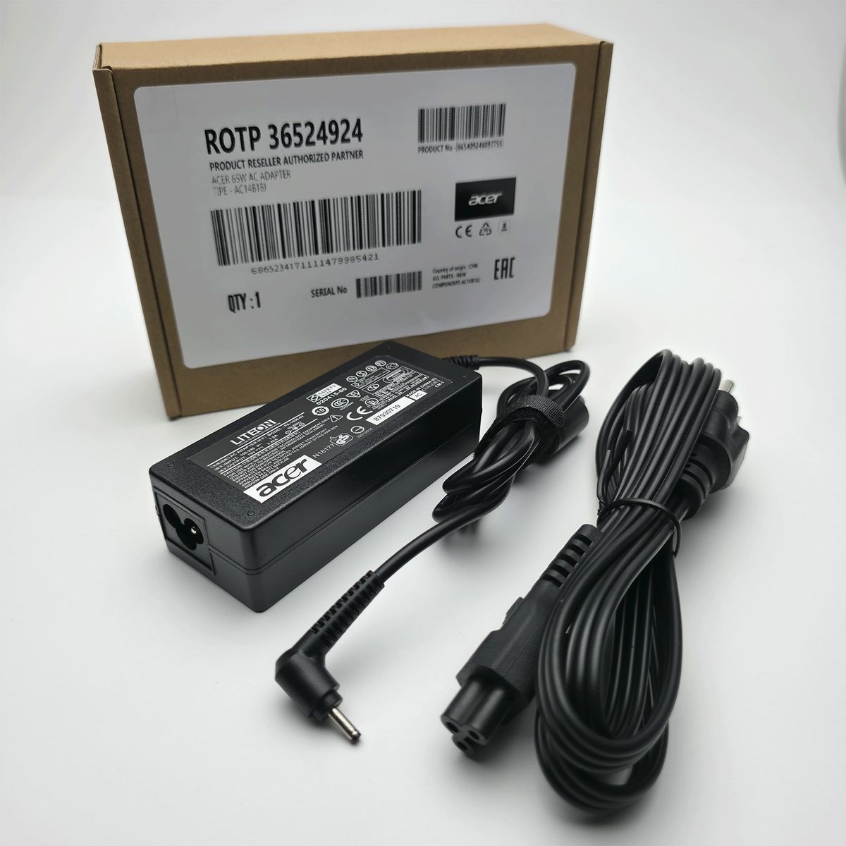 ACER - Cargador ACER 65W 19V  (NUEVO CAJA SELLADA)
