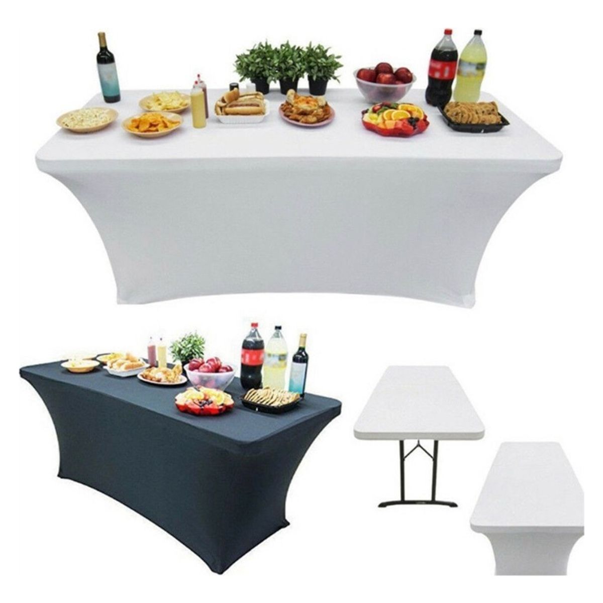 Funda  De Mantel Tela   Spandex 180*75*75 Cm Evento  6 Ft, marca U BUY - Foto Principal