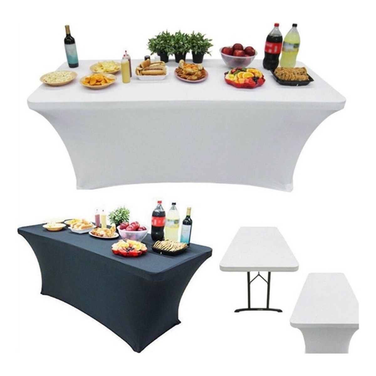 Funda  De Mantel Tela   Spandex 180*75*75 Cm Evento  6 Ft, marca U BUY - Foto Principal
