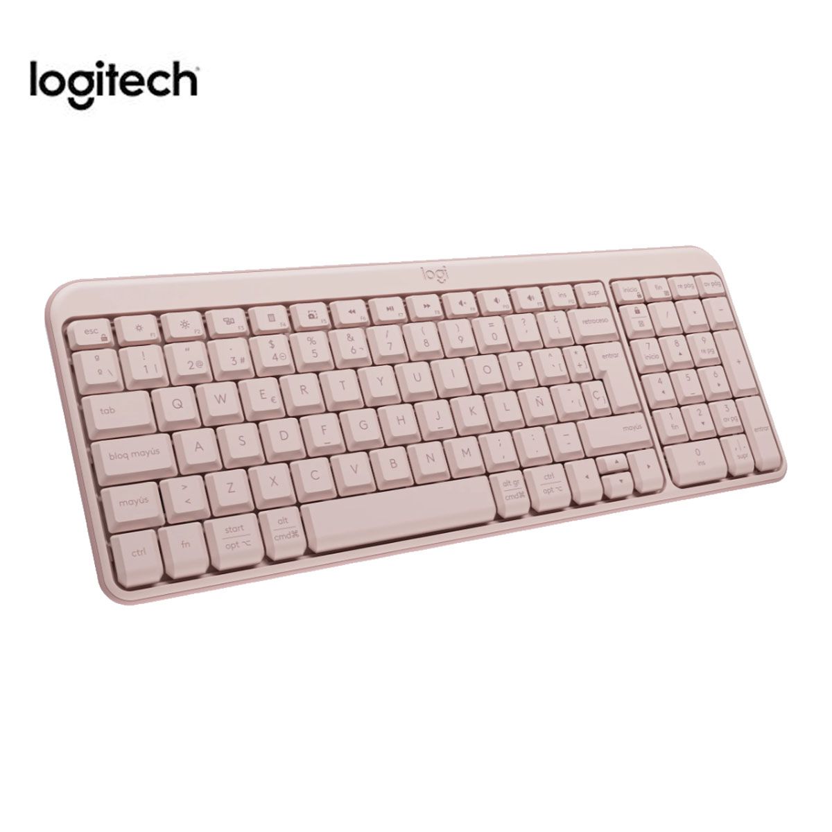 LOGITECH - KIT TECLADO Y MOUSE LOGITECH K250 MOUSE M240 BT INALÁMBRICO ROSADO