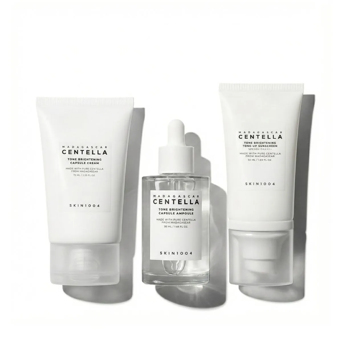 SKIN1004 - SKIN1004 Madagascar Centella Tone Brightening Set Trio Iluminador Intensivo Perfecto