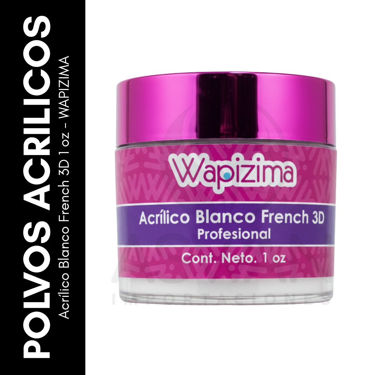 GENERICO - Acrílico Blanco French 3D 1 oz - WAPIZIMA