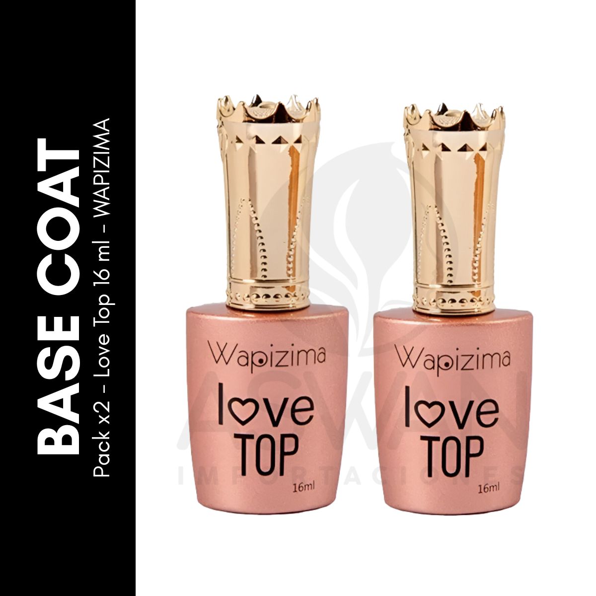 GENERICO - BASE COAT Pack x2 - Love Top 16 ml - WAPIZIMA