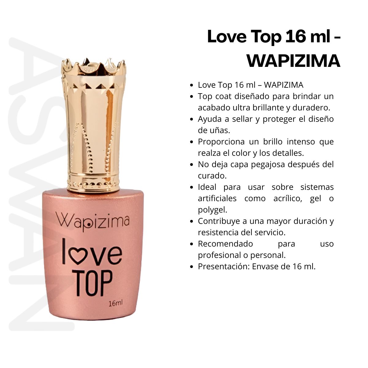 GENERICO - BASE COAT Pack x2 - Love Top 16 ml - WAPIZIMA