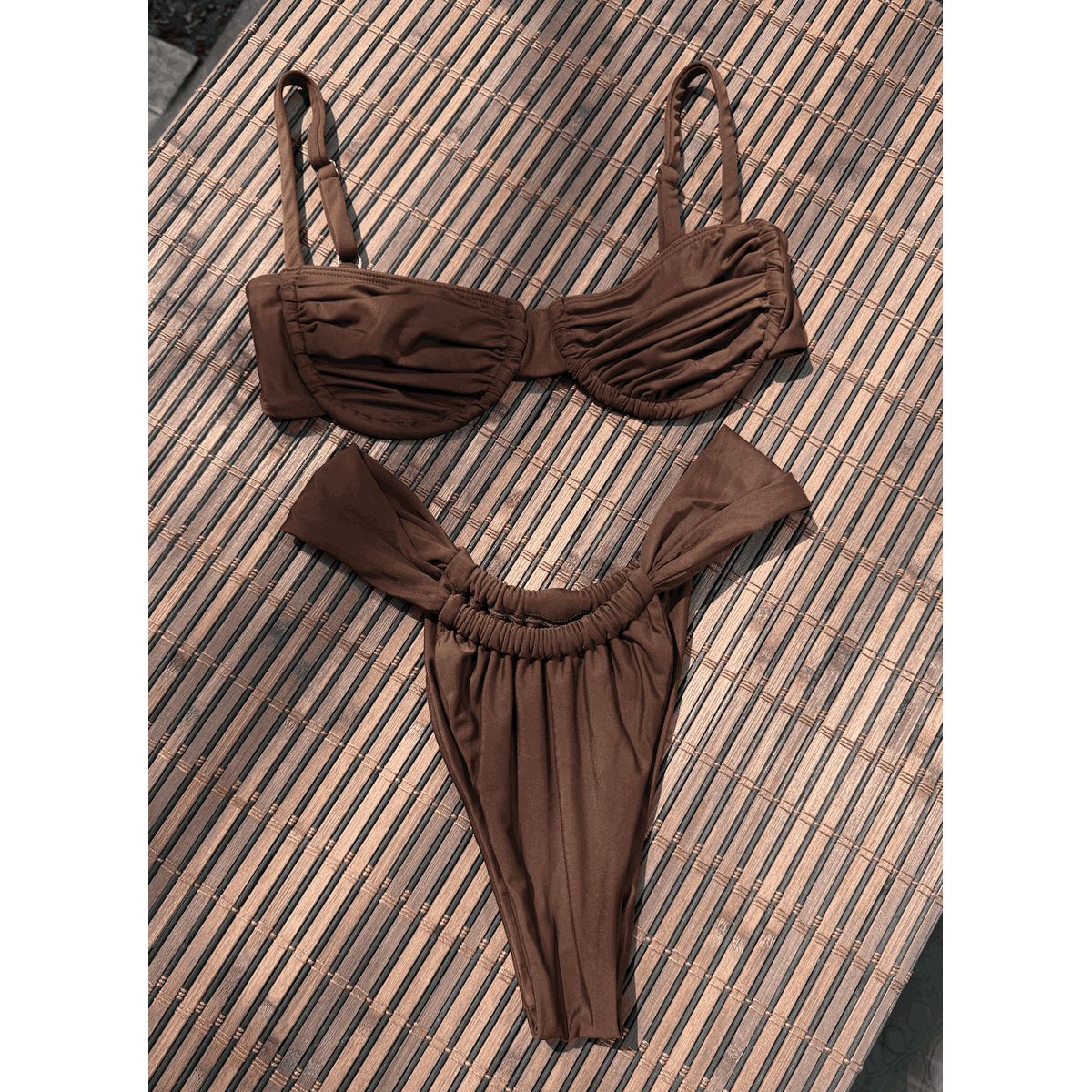 SOLARY - Calzón de Bikini Bottom Azucena Chocolate