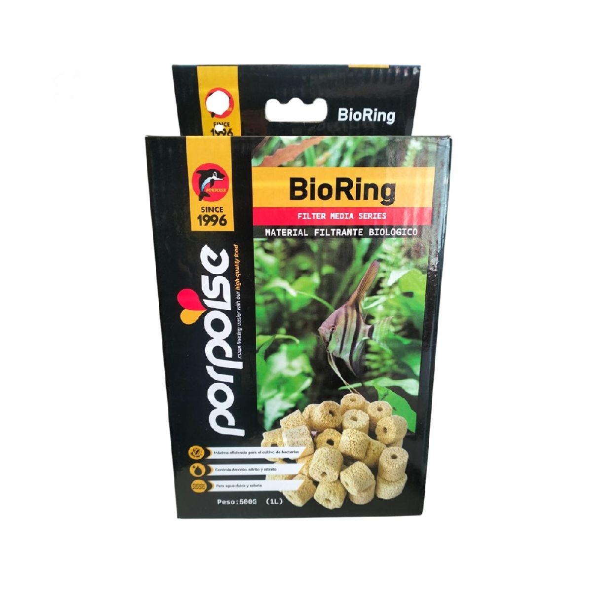 GENERICO - Material filtrante biológico para peceras Bioring 500grs Porpoise