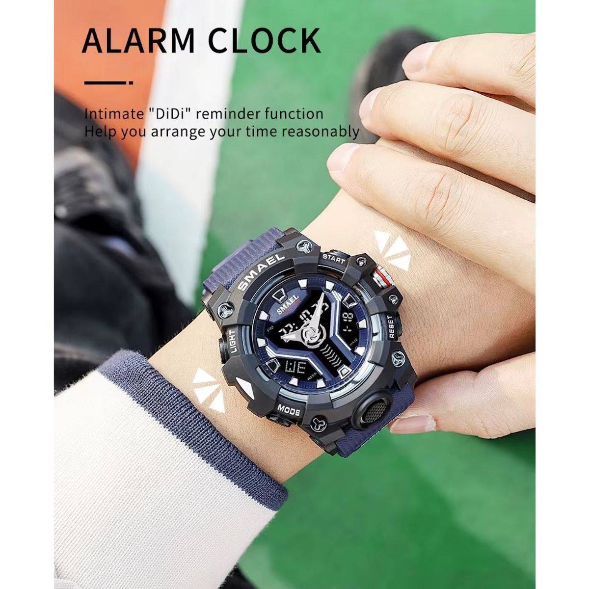 SMAEL - Reloj Deportivo SMAEL 8075 Analogo-Digital Azul