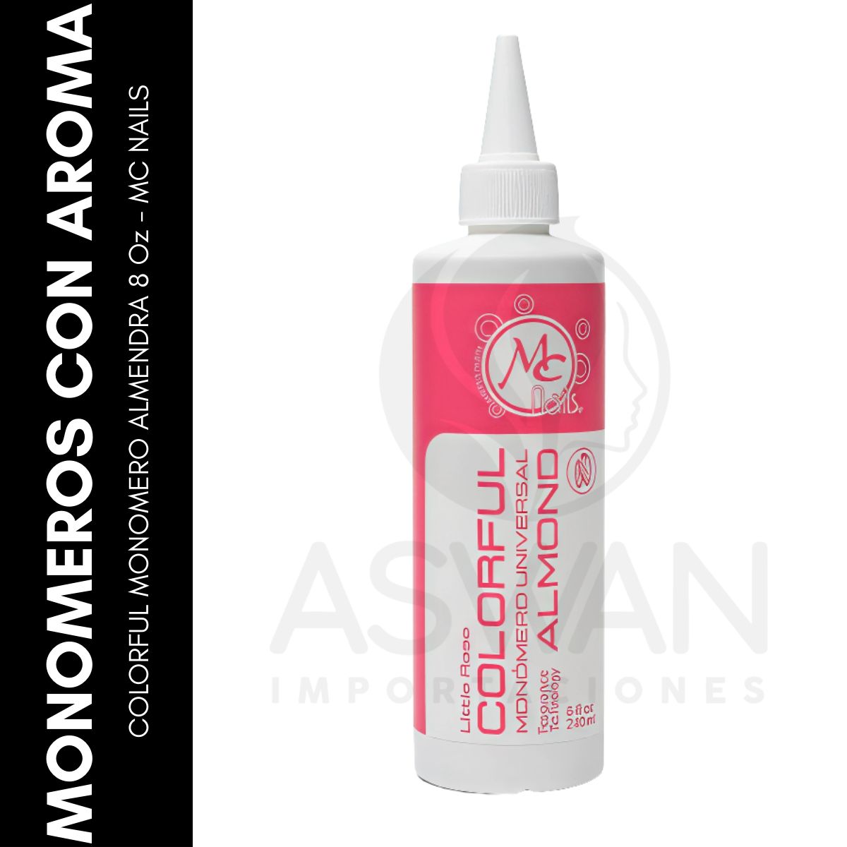 GENERICO - COLORFUL MONOMERO ALMENDRA 8 Oz - MC NAILS