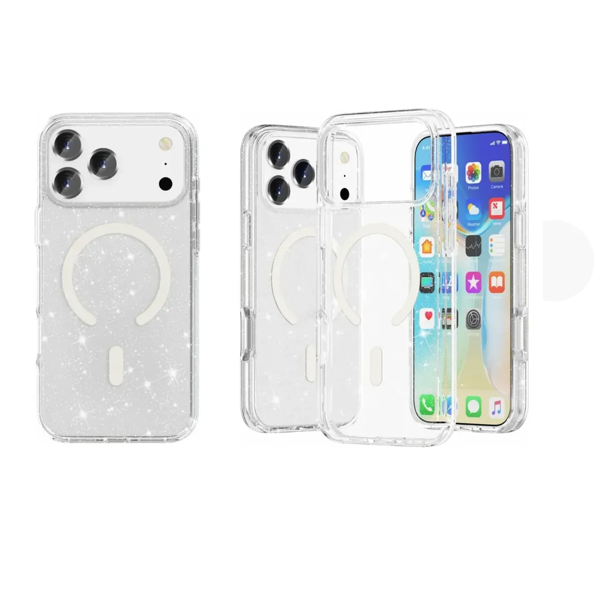 SPACE - CASE MAGSAFE GLITER  PARA IPHONE 17 PRO MAX