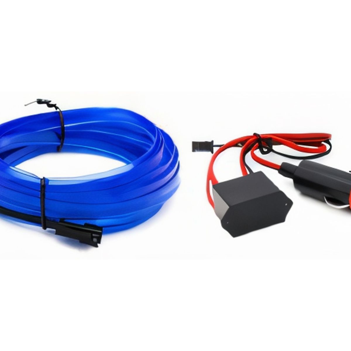 JET - Hilo Neón Azul 3 Metros 12V con Entrada a Cigarrera