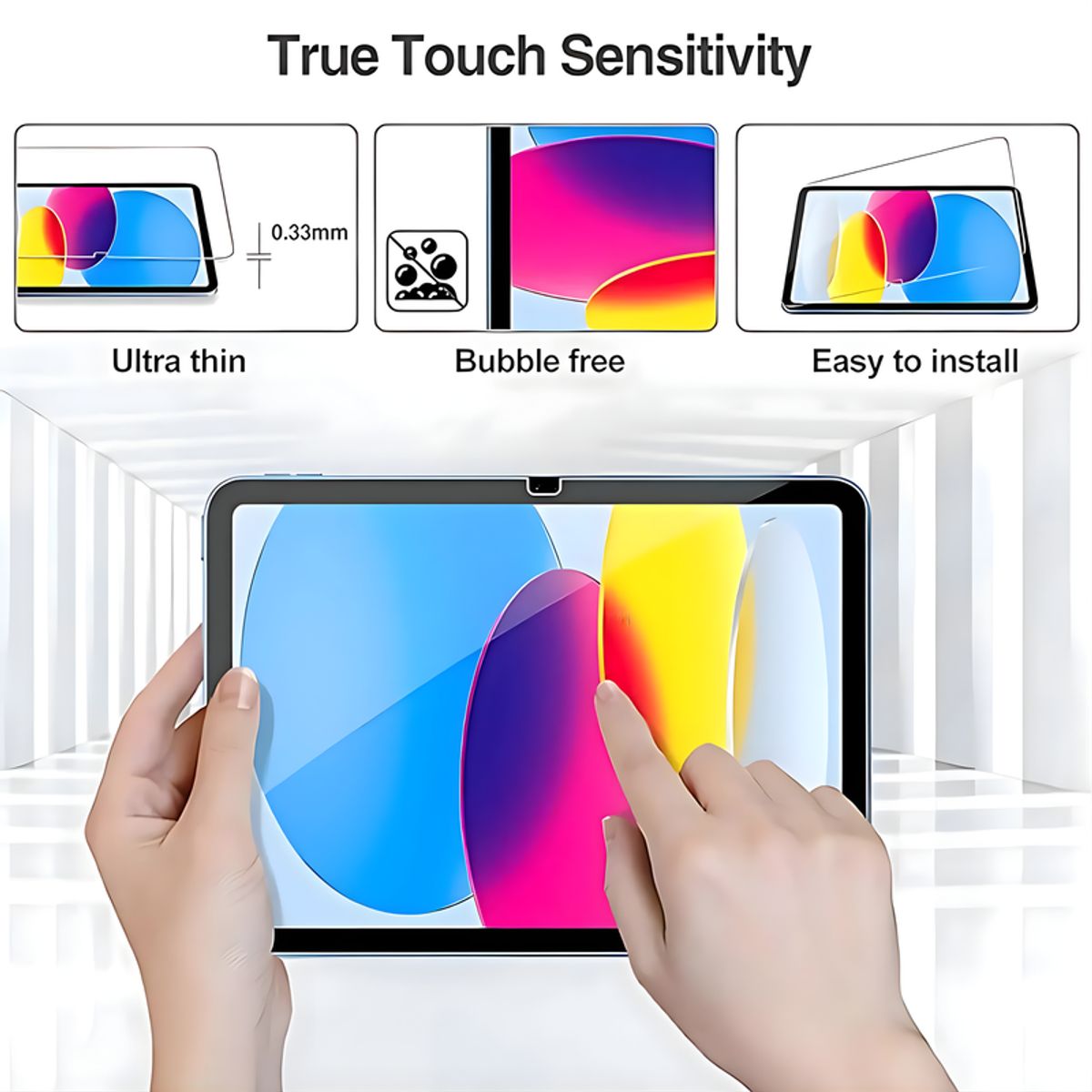 SHIELD - Mica Protector de Pantalla de Vidrio Templado para Samsung Galaxy Tab S7 FE