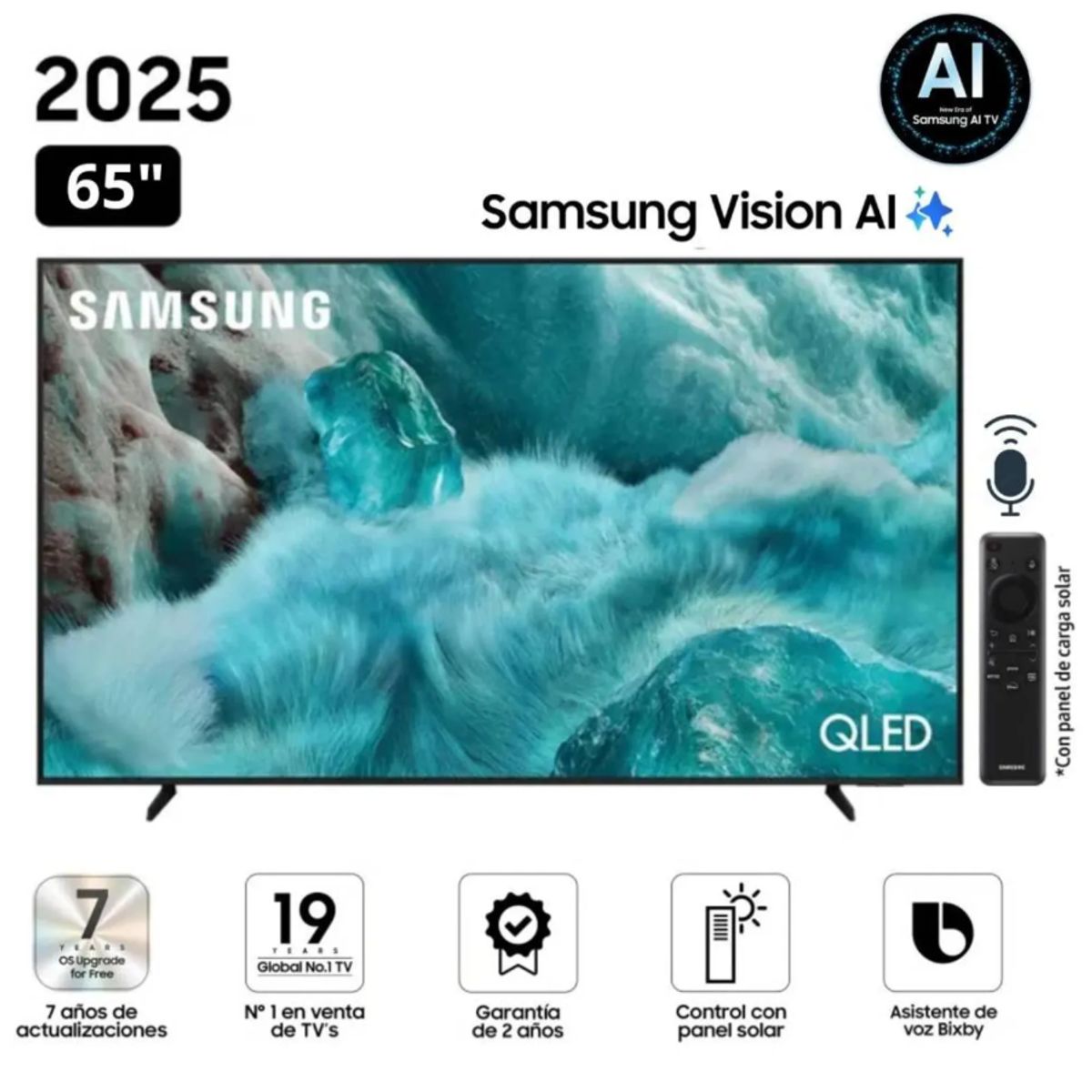 SAMSUNG - Televisor Samsung Smart TV 65'' QLED 4K UHD QN65Q7FAAGXPE 2025