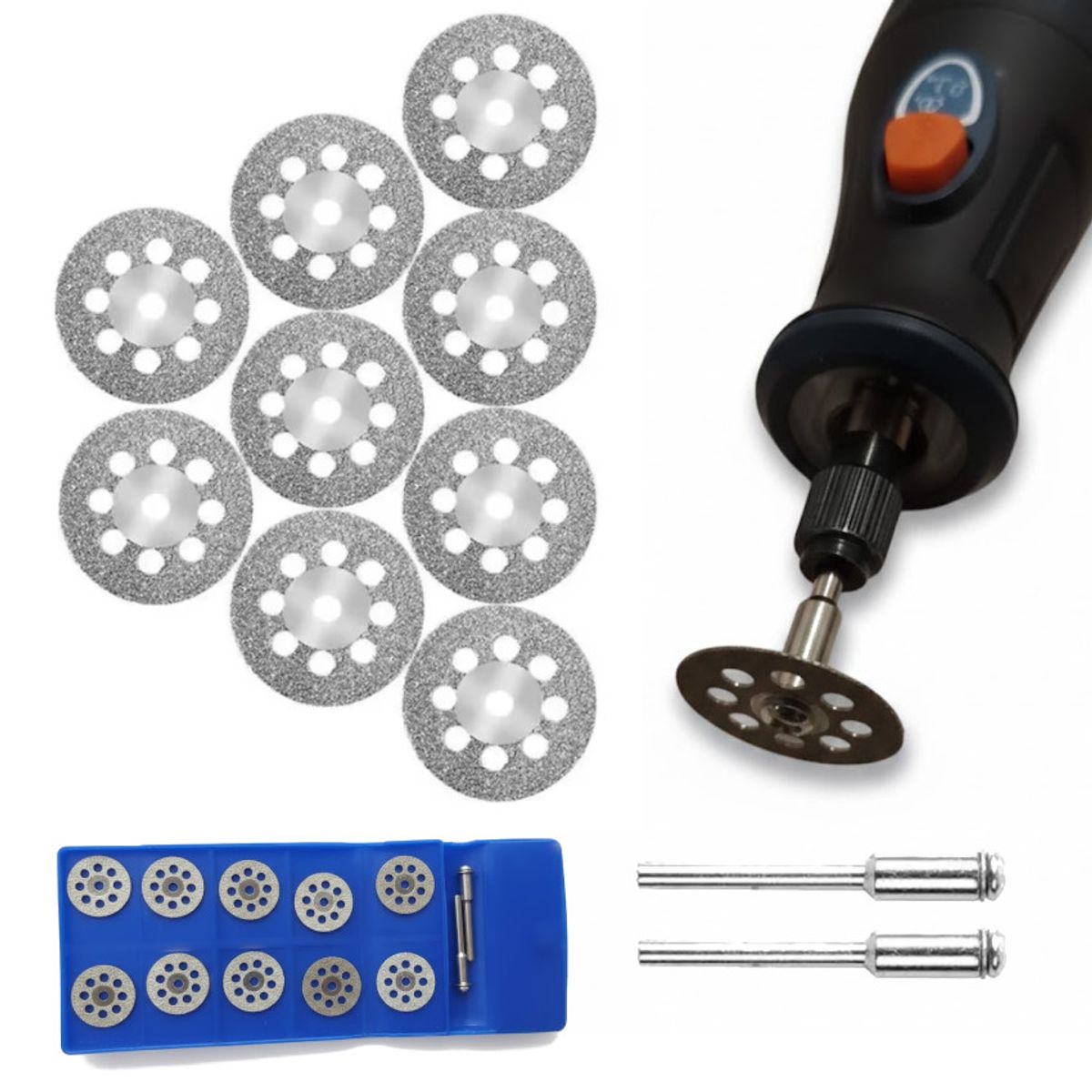 GENERICO - 12 Piezas Discos Diamantados Corte Dremel Amoladora Minidril